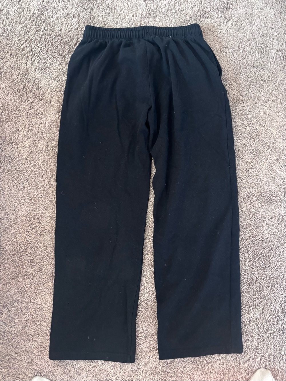 Aeropostale Black Elastic-Waist Wide Leg Sweatpants